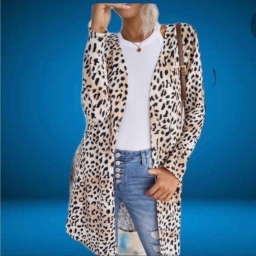 Leopard print cardigan